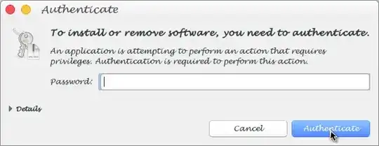 password pop up dialog