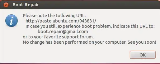 Screen shot from terminal