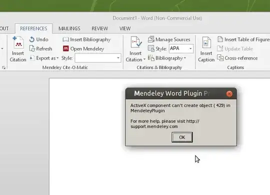 Second Error when press on "Insert Citation option"