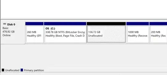 Disc partition windows