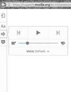 **how to change firefox reader view voice in ubuntu** 