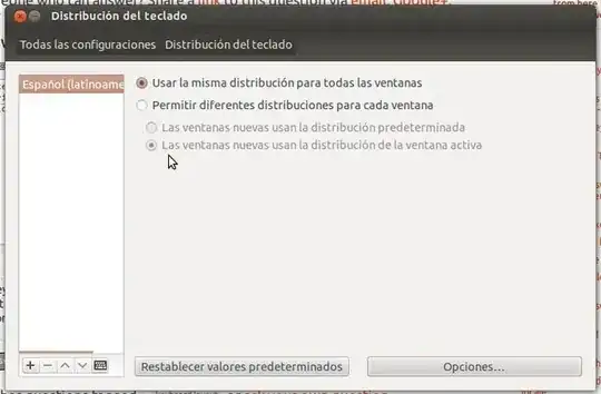 keyboard layout settings window