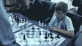 Garry Kasparov captures another piece