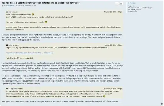 post clarifying how the source was obtained