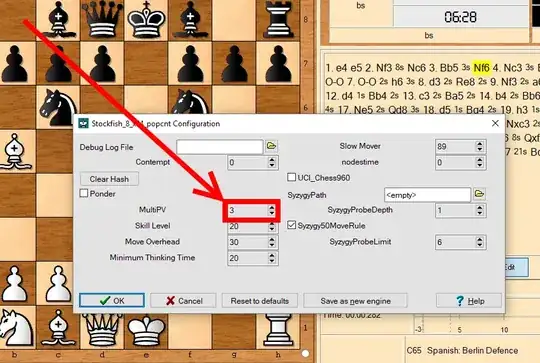Set MultiPV option eual to 3