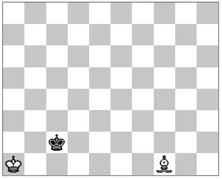 White king on A1, black king on C2, white janus on h1