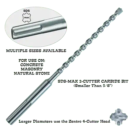 SDS Max Shank Carbide Bit