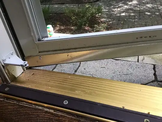 View of the storm door, closer removed