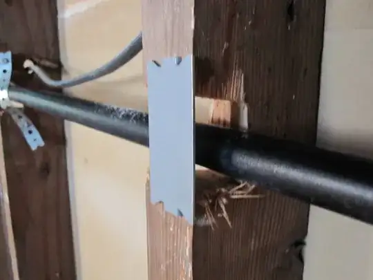 Detail of the cut in the stud