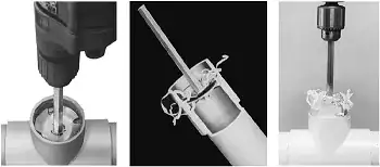 Voltage test screwdriver showing continuity function
