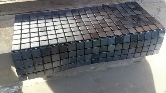 Mosaic to be placed on concrete staircase