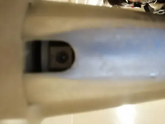 The spout from the bottom side