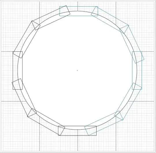 25' Circle with 12 2'x8' Segments for pattern
