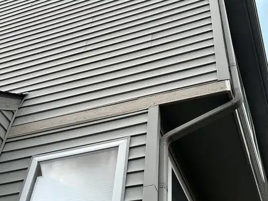 A photo showing what the trim looks like after the repair