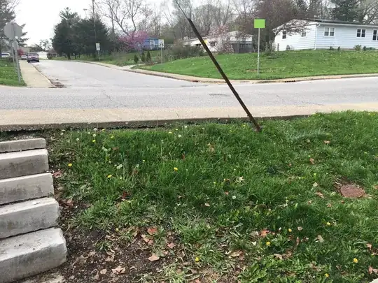 View from house, facing the sidewalk