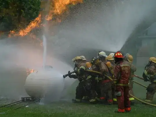 More Extinguishing Propane Fire
