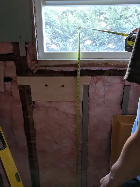 Repaired toilet flange with insert.