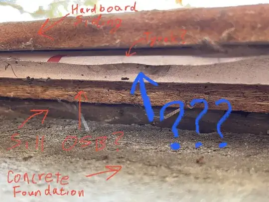 photo from ground looking up behind the siding