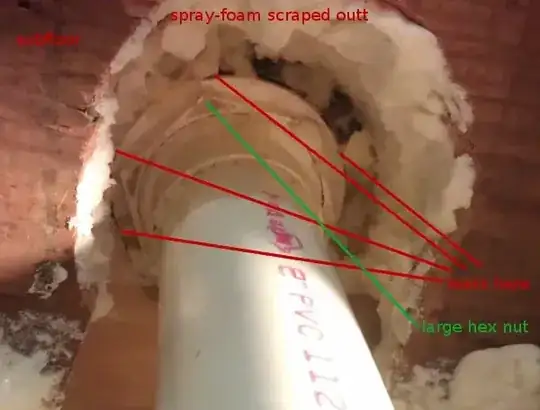 View up from basement