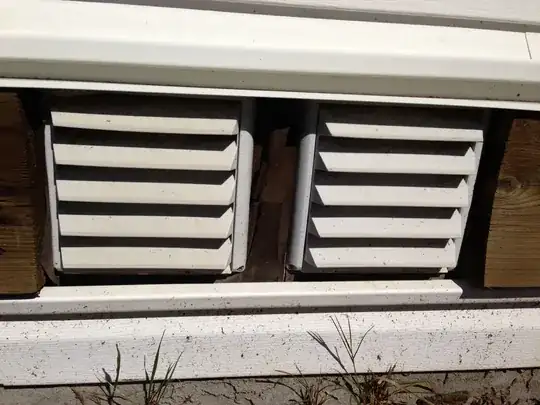 Close up of two vents