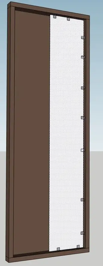 pegboard hung inside studs