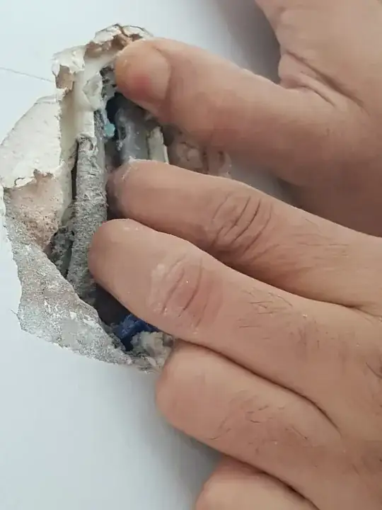 close-up with fingers for size comparison