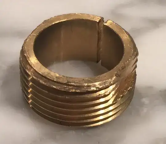 Nipple - note flat sides