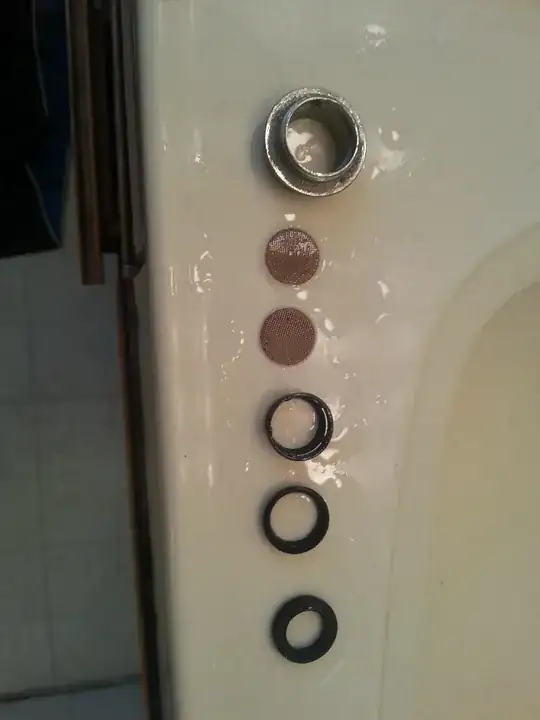 Disassembled aerator