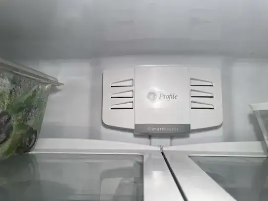 Vent at top of fridge that doesn't seem to have air coming out