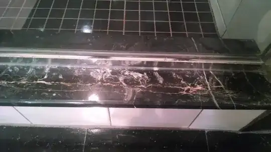 marble sill with crack