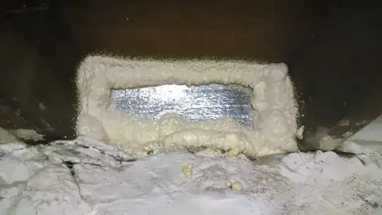 Stud positions on tiled wall