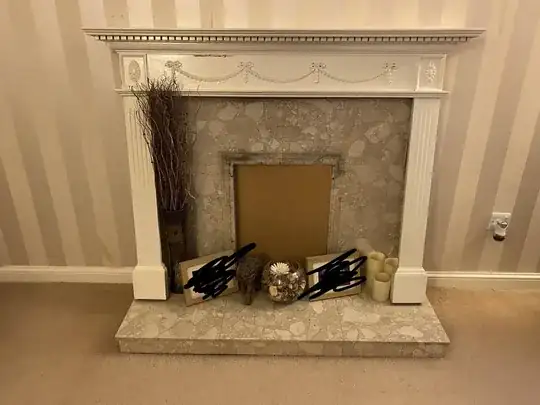 fireplace before demolition