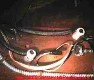 coax cable join on exterior brick wall