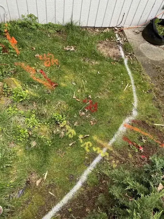 underground utility markings