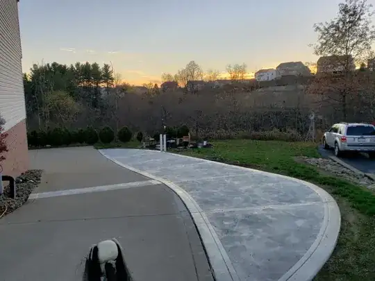 New driveway after cure