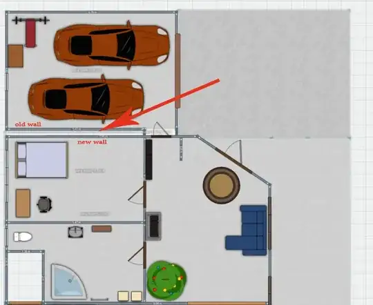 Image of top of beam showing doubled 2x with decorative wood on the outside