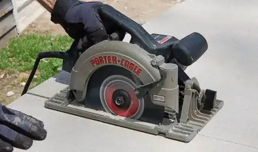 Skillsaw on cement board