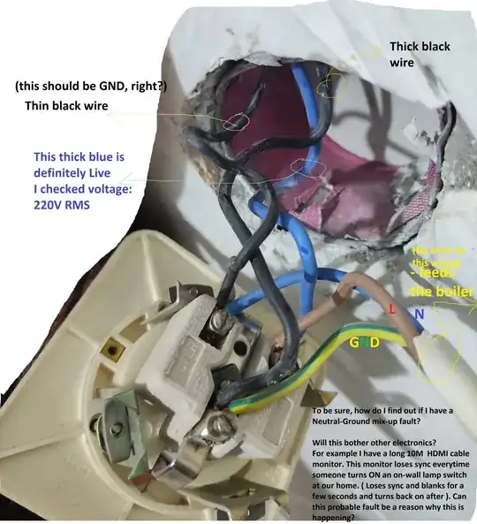 Outlet Wirings - Spliced white wire goes to provide electricity to the boiler