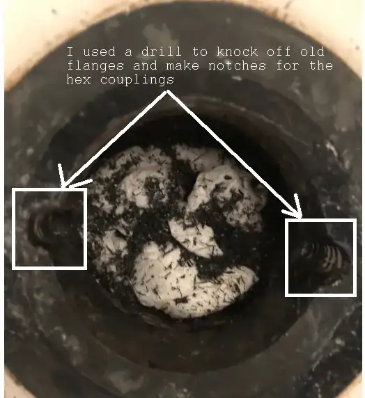 Close-up of right side of the rail on the drawer