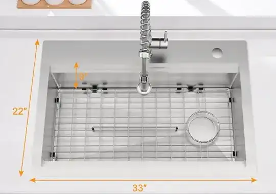 Workstation sink with disposal drain and air gap hole