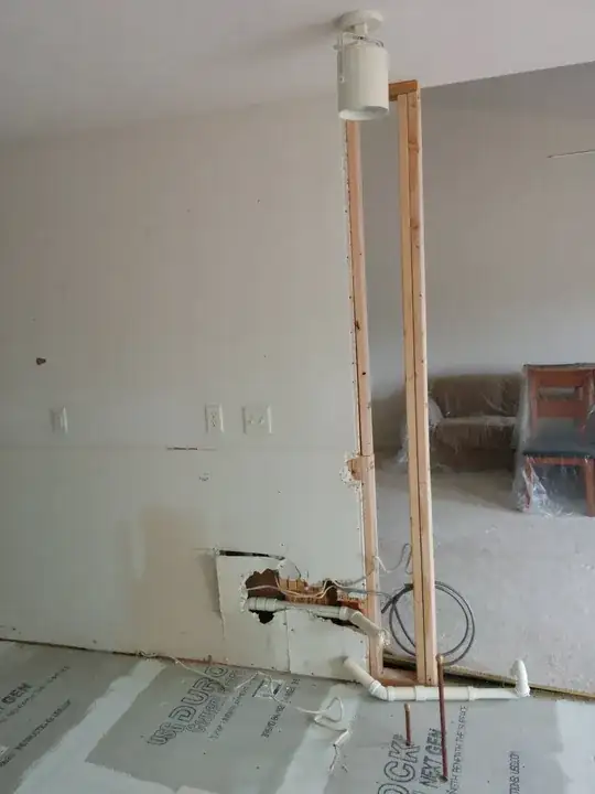 close-up of exposed copper