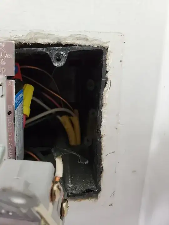 The incoming cables in the switch box