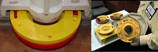 Set-Rite Installed w/cross sectioned toilet base