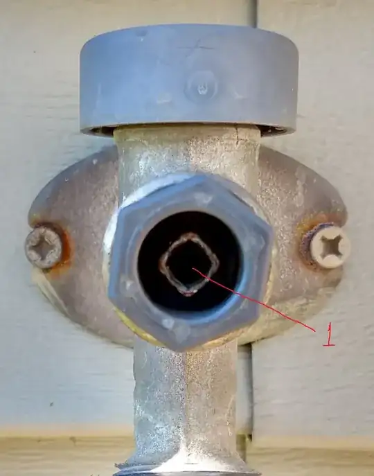 faucet stem close-up