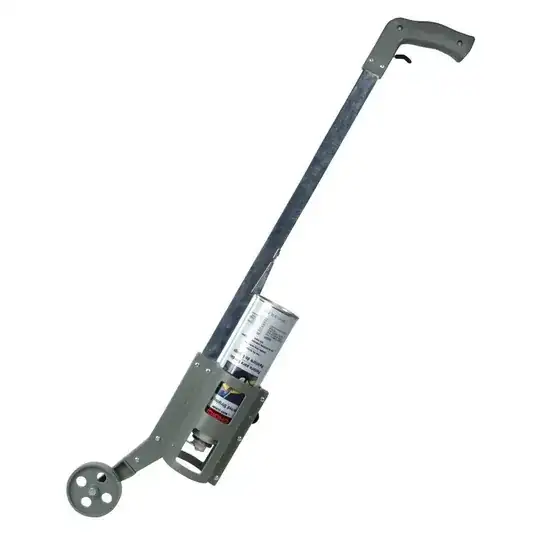 Single-wheeled striping wand