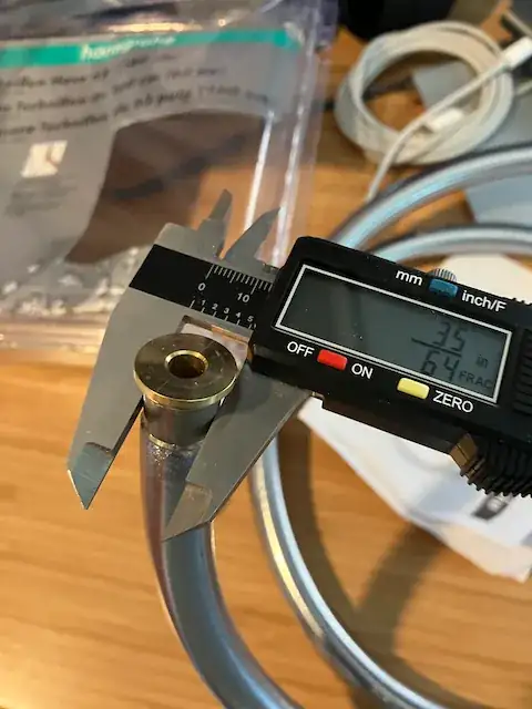 Techniflex crimped collar show crimped size