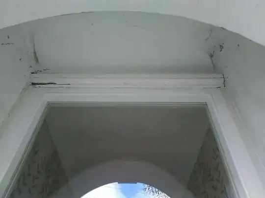 Poor quality top of door frame