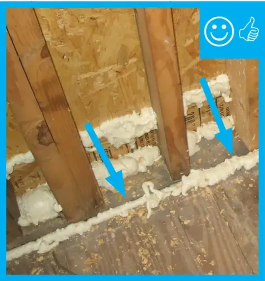 image of spray foamed sill plate