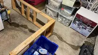 Water trail across the floor