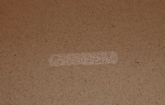 Battery acid damage, dry